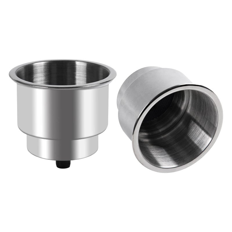 Goture Stainless Steel Cup Drink Holder with Drain Marine Boat RV Camper Rod - Image 1